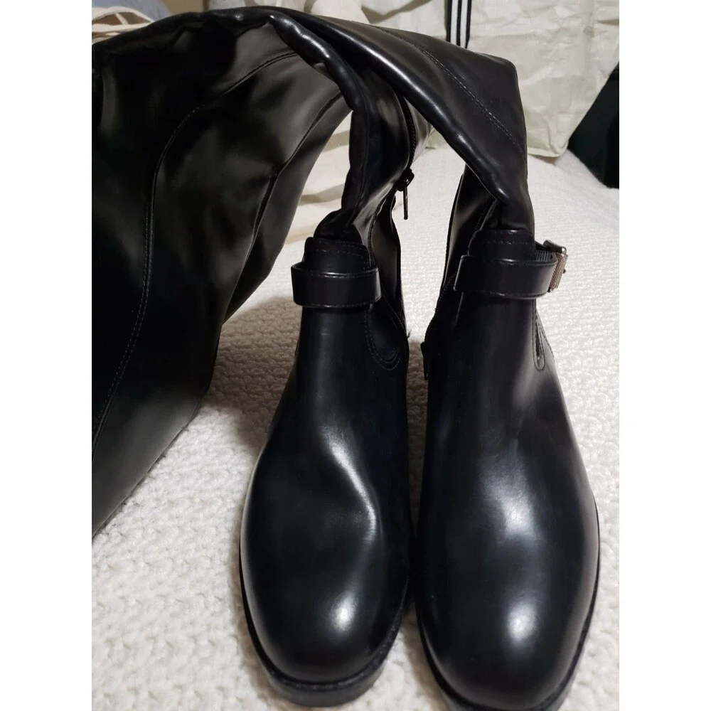 New DV Dolce Vita Women's Elyse Over-The-Knee Buckle Block Heel Boot Sz 8